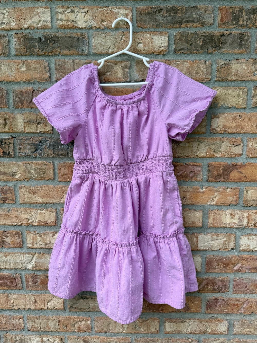 Cat & Jack Lavender Tiered Smocked Waist Dress